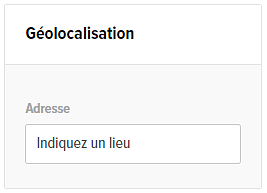 Le module de géolocalisation d'un article